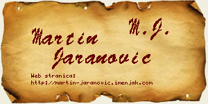 Martin Jaranović vizit kartica
